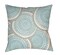 Tiwari Home 18" Pale Blue and Gray Digitally Printed Aboriginal Design Square Throw Pillow Cover